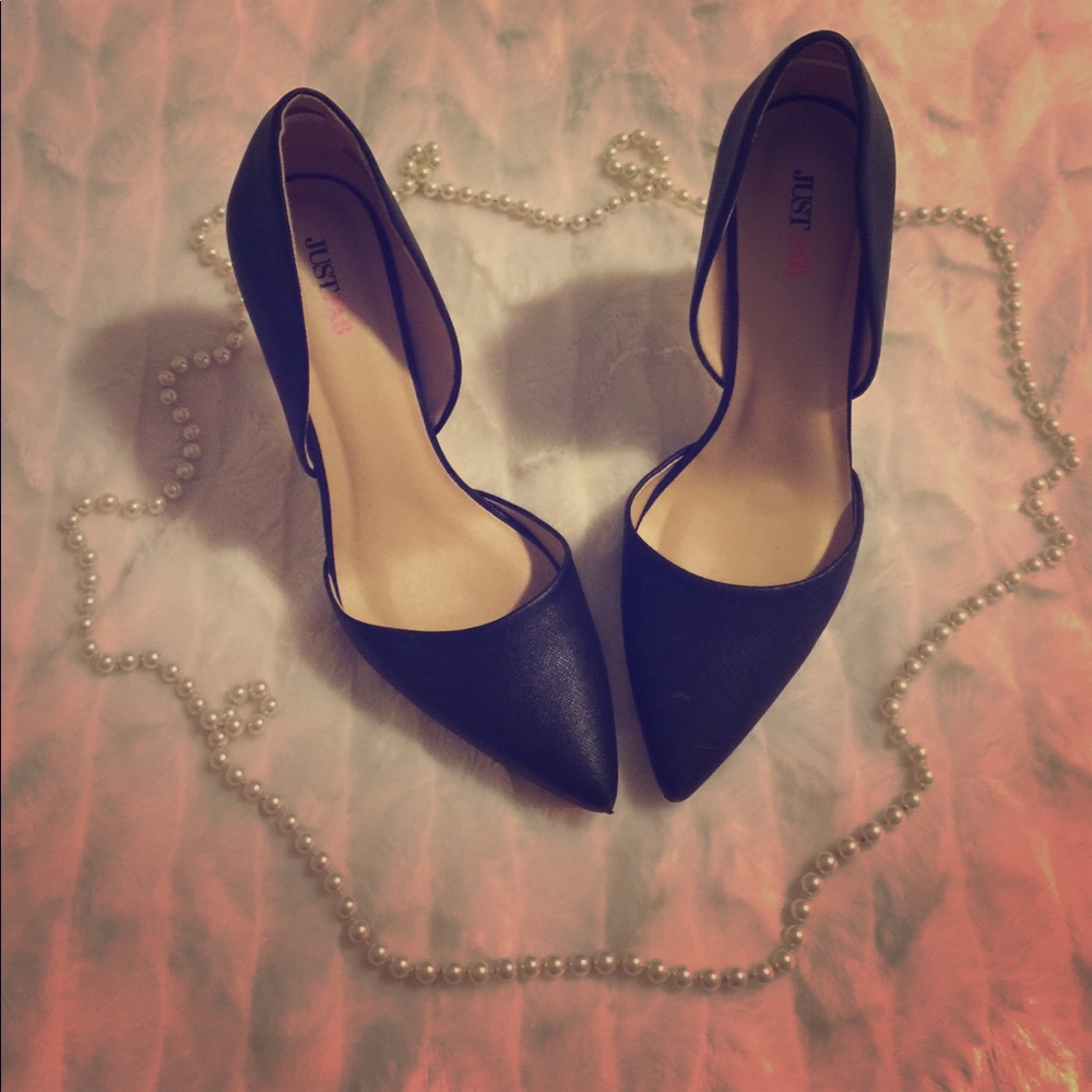 Black stiletto heels